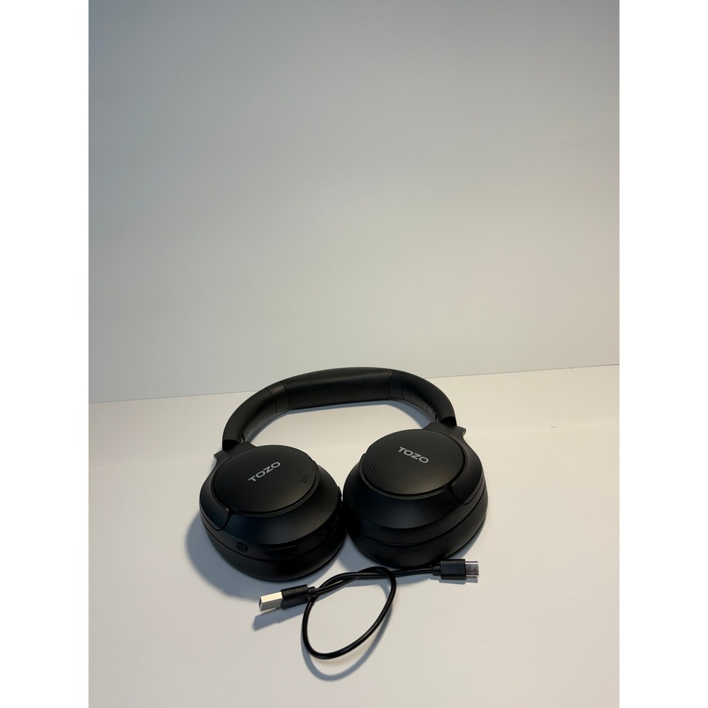 TOZO HT2 Hybrid Active Noise Cancelling Wireless Over Ear Headphones Black